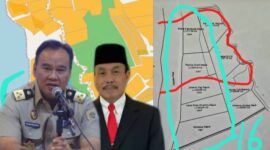 Inspektur Jenderal (Irjen) Kementerian Agraria dan Tata Ruang/Badan Pertanahan Nasional (ATR/BPN) R.B. Agus Widjayanto (kiri) dan Direktur Jendral (Dirjen) Penanganan Sengketa dan Konflik Pertanahan (PSKP) Pada Kementrian ATR/BPN Republik Indonesia, Iljas Tedjo Prijono (kanan)