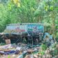 Kondisi truk Mitra Jaya usai terjun ke jurang di tanjakan Wae Nengke, Manggarai Barat. Dok. Polsek Lembor
