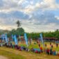 Suasana pertandingan voli di Lapangan Soknar, Desa Golo Mori, Minggu (14/6/2026) sore. (Foto Sarifudin/GBRNews.id) 