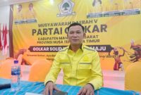 Rofinus Rahmat kembali dipercaya memimpin Dewan Pimpinan Daerah (DPD) II Partai Golkar Kabupaten Manggarai Barat periode 2026-2031. (Foto Rino/GBRNews.id) 