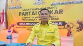 Rofinus Rahmat kembali dipercaya memimpin Dewan Pimpinan Daerah (DPD) II Partai Golkar Kabupaten Manggarai Barat periode 2026-2031. (Foto Rino/GBRNews.id) 