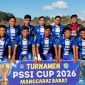 Skuad Wae Sambi FC pada laga perdana Grup E Open Turnamen PSSI Cup II Manggarai Barat, Senin (10/8/2026) sore. Foto Rino/GBRNews.id