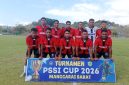 Skuad Krisna FC pada Open Turnamen PSSI Cup II Manggarai Barat 2026 di Stadion Komodo, Labuan Bajo, Selasa (11/8/2026) sore. Starting XI: Edo Muga (88), Fandy Loke (3), Alvin Lewa (21), Riston Ngange (14), Askon Nika (4), Arjun Wedo (16), Crespo Hale (25), Aldon Lalu (15), Ebinth Toi (10), dan Kim Raja (18). Foto: Rino/GBRNews.id