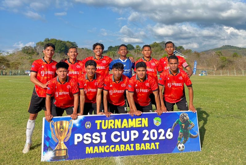 Skuad Kolang FC dalam laga penyisihan PSSI Cup II Manggarai Barat 2026 Pool G.