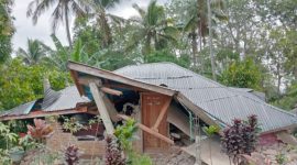 Kondisi rumah warga terdampak di 
Kampung Nobo, Dusun Watu Letang, Desa Tondong Belang, Kecamatan Mbeliling, Kabupaten Manggarai Barat. Foto Yulianus Dirto