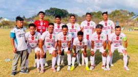Skuad Monster Mbeliling:  Kapten Umar Noa (22), Penjaga Gawang Leonardus Ergi (01), Fikram (31), Muhali (15), Indra Nur (8), Taufik (6), Yordanius Solen (5), Halilul Rahman (18), M Ardimas (10), Apolinaris Ardianto (19) dan Arfando (9). Foto: Rino/GBRNews.id
